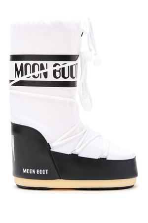 Icon White and Black Nylon Boots MOON BOOT | 80D1400440.NA02